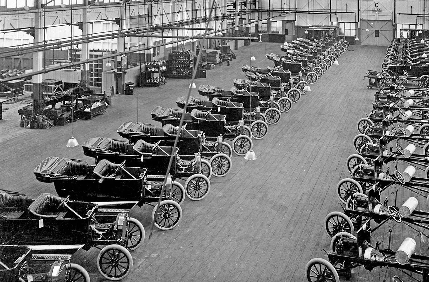 Linii de asamblare Ford de producție în masă